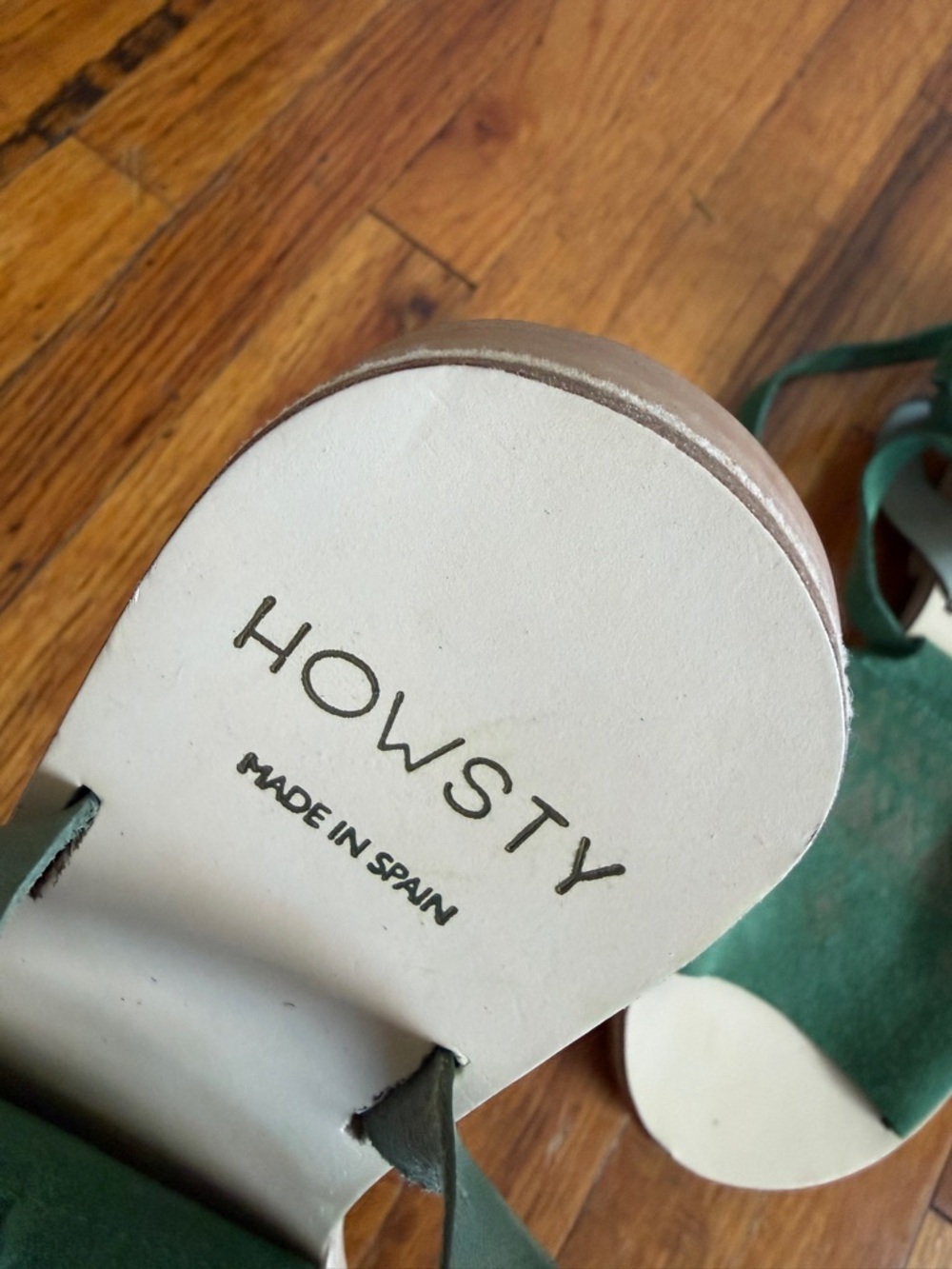 Anthropologie Green Suede Lace-Up Sandals - Picture 4 of 7